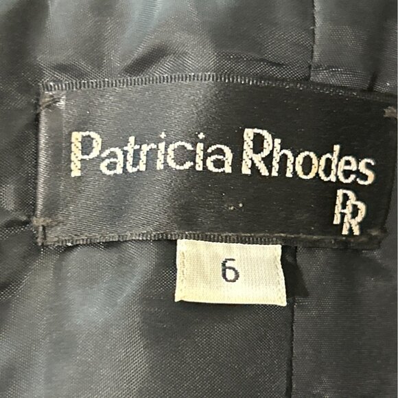 Patricia Rhodes Women's Size 6 Cocktail Dress Black Lace Pleated - Picture 4 of 8